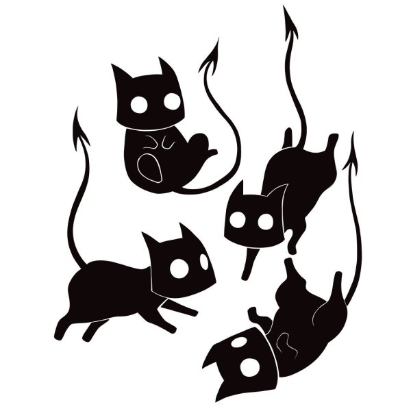 Тату черная кошка эскизы