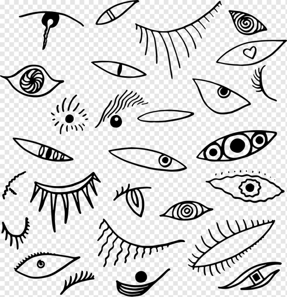 Глаз черно белый рисунок