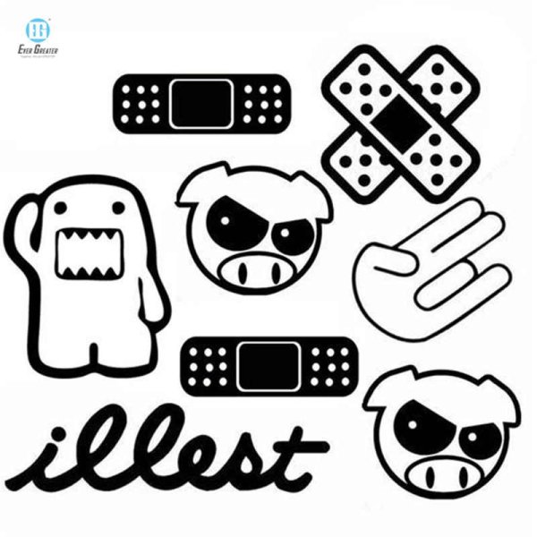 Крутые наклейки черно белые