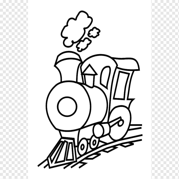 Раскраски. Паровоз