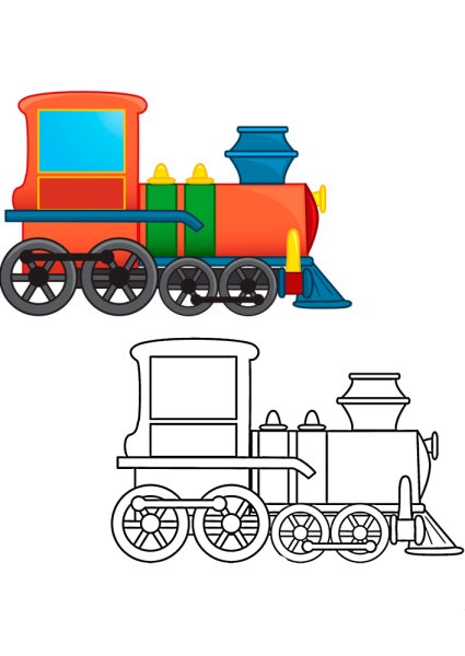 Поезд детский рисунок