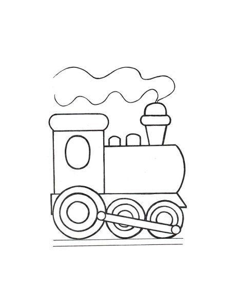 Паровоз раскраска для детей