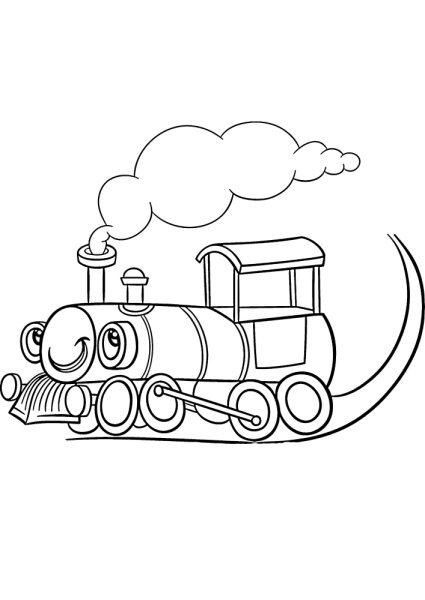 Паровоз карандашом