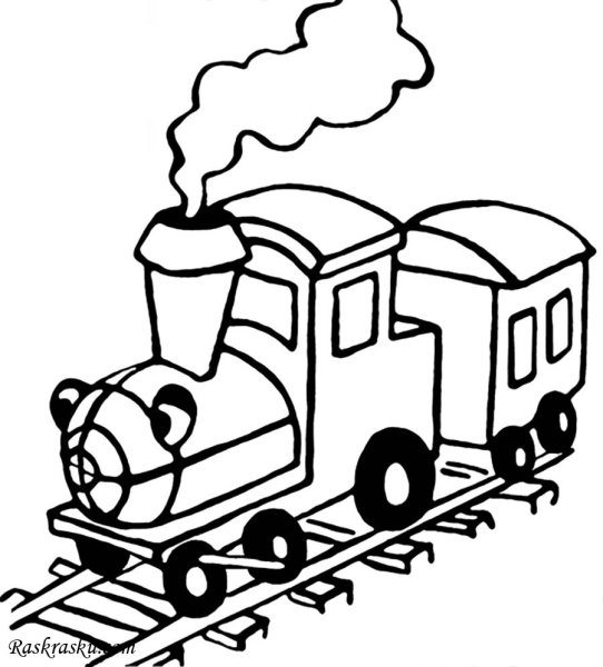 Раскраска паровозик