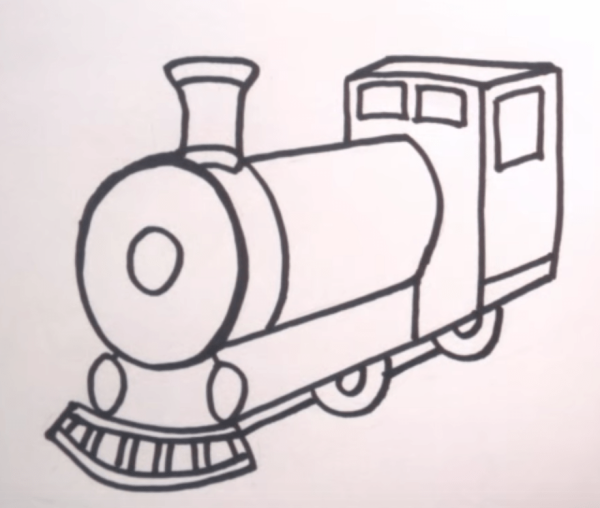 Поезд сбоку вектор