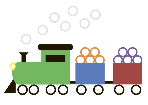 Паровоз раскраска для малышей