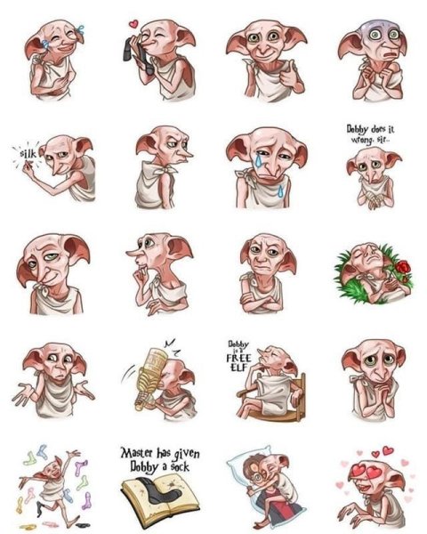 Гарри Поттер Стикеры в телеграм