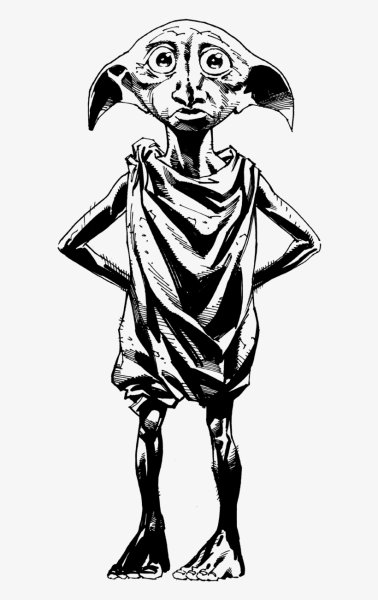 Раскраска Добби из Гарри Поттера