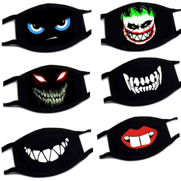 Маска с зубами черная