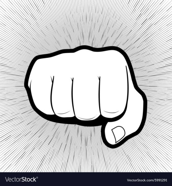 Кулак рисунок легкий