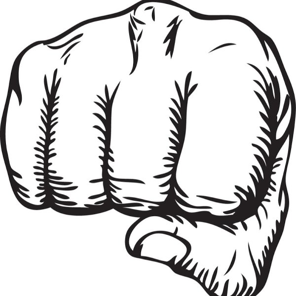 Кулак черно белый