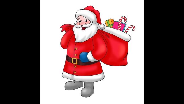 Детские рисунки Деда Мороза