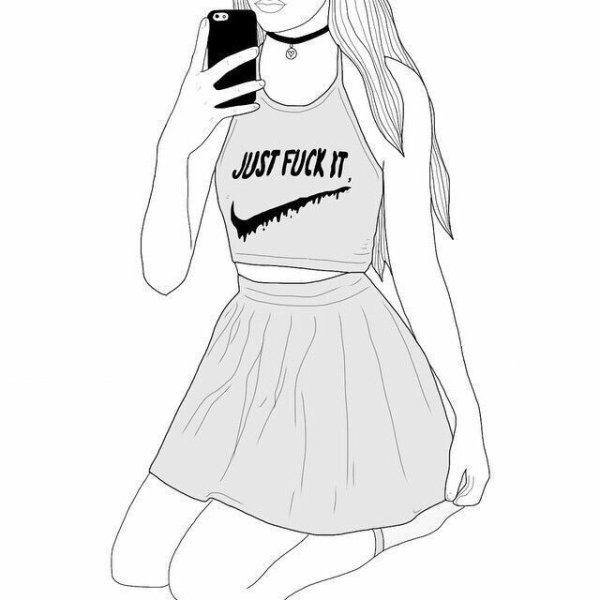 Нарисованные девушки в стиле