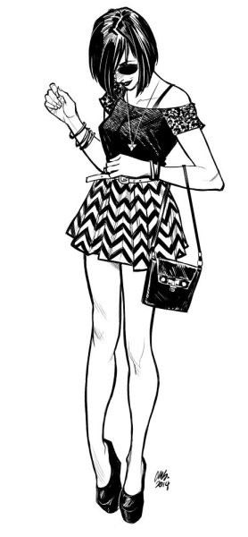 Распечатка девушки в полный рост