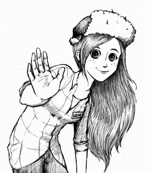 Крутые девушки карандашом