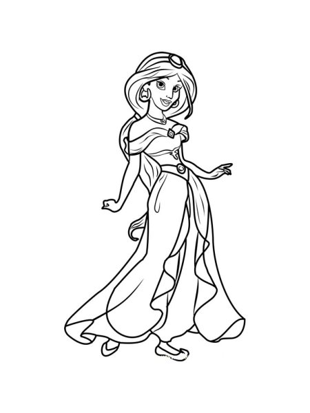 Жасмин раскраска