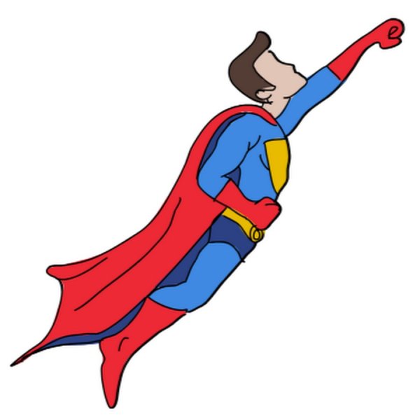 Супермен детский рисунок