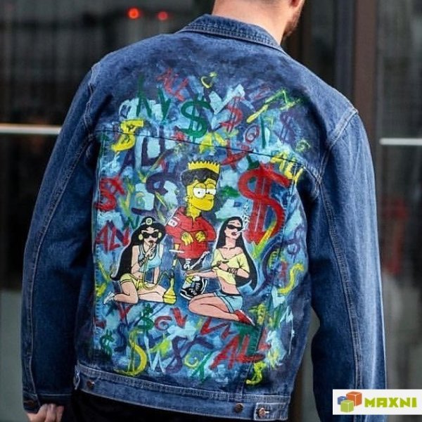 Расписные джинсовки мужские