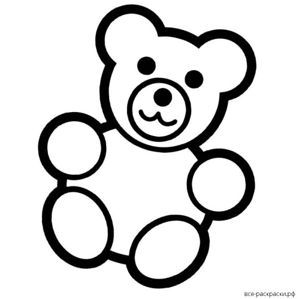 Разукрашки ЖЕЛЕЙНЫЙ медведь Валера