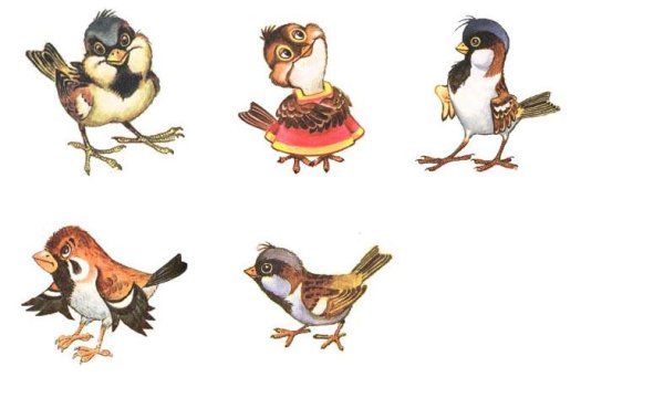 Воробей рисунок для детей