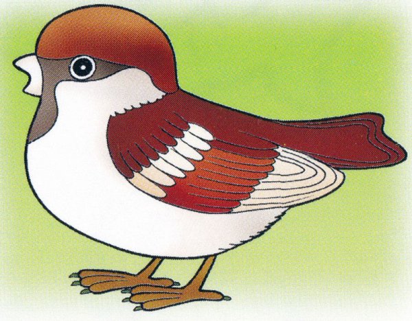 Картина Воробей для детей