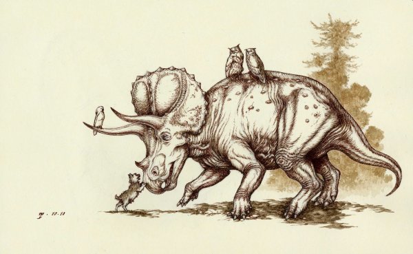 Трицератопс нарисовать