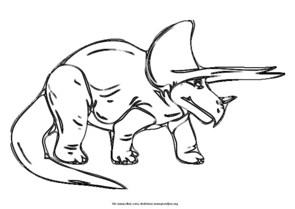 Трицератопс рисунок карандашом