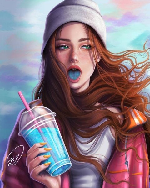 Арт девушки на аву