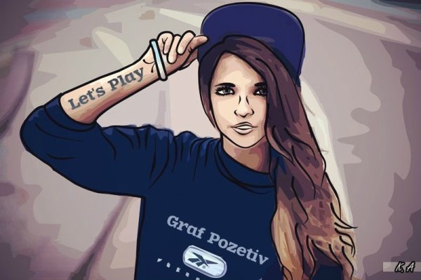 Нарисованные девушки крутые