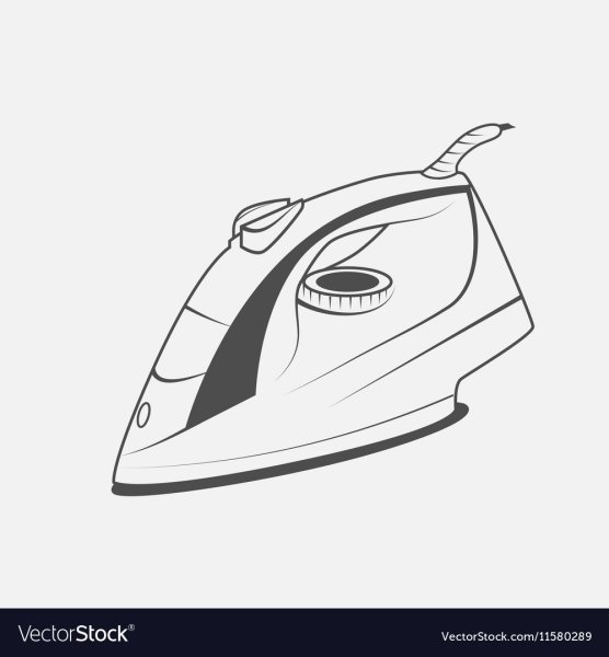Утюг черно белый