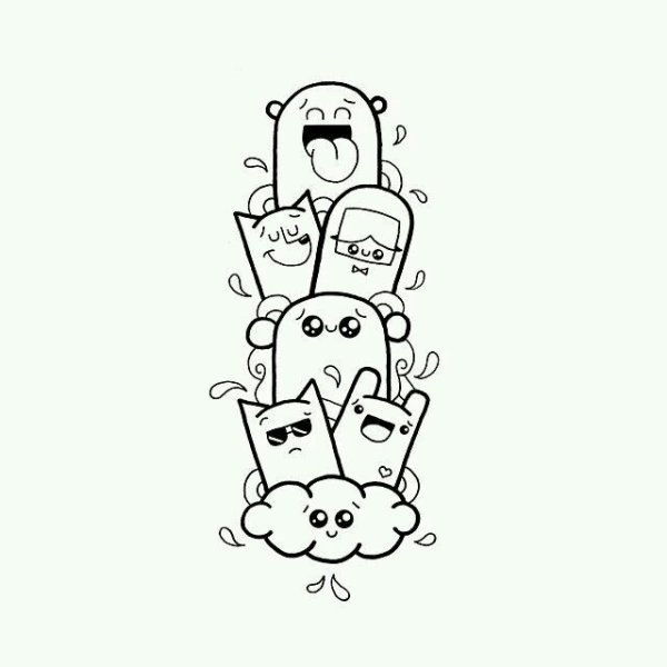 Прикольные раскраски для скетчбука