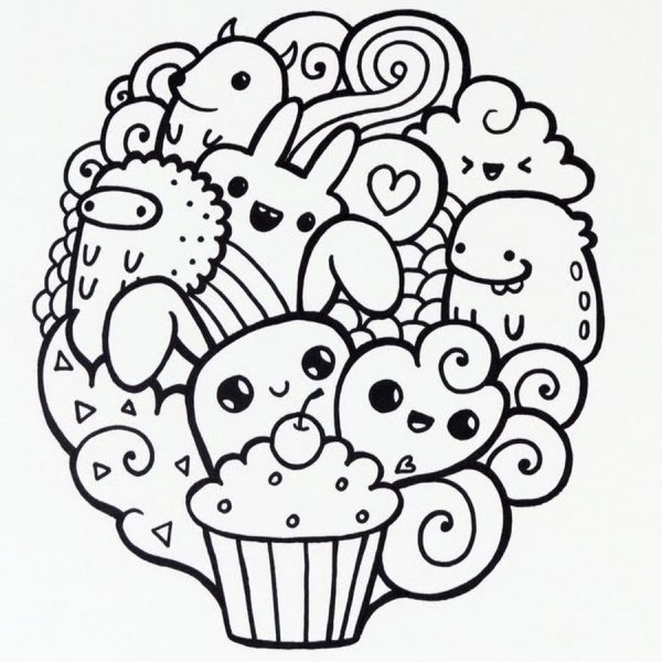 Раскраска антистресс легкая