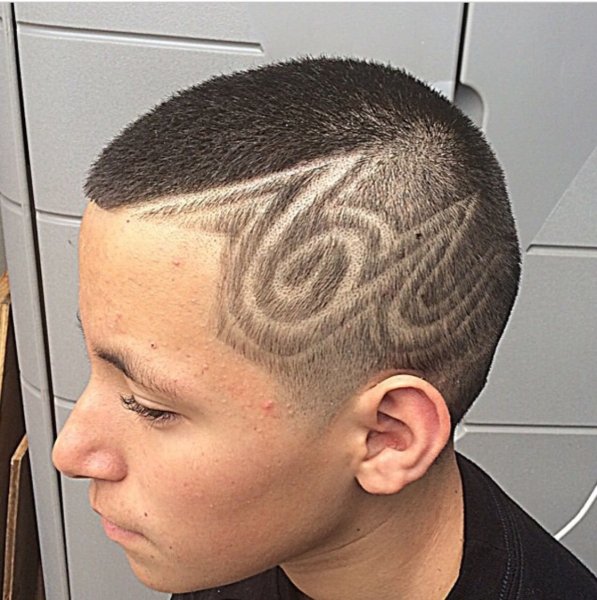 Узоры на прическах для мальчиков