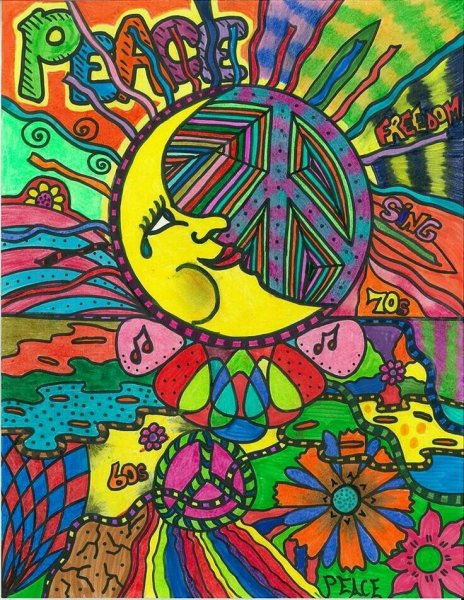 Психоделическое искусство хиппи арт