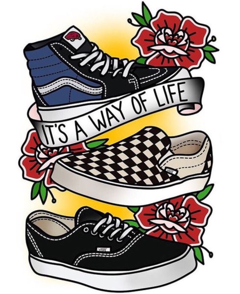 Эскизы тату кроссовки