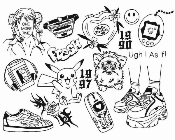 Тату эскизы маленькие молодёжные