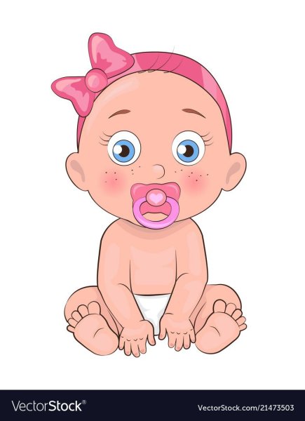 Девочка младенец мультяшная
