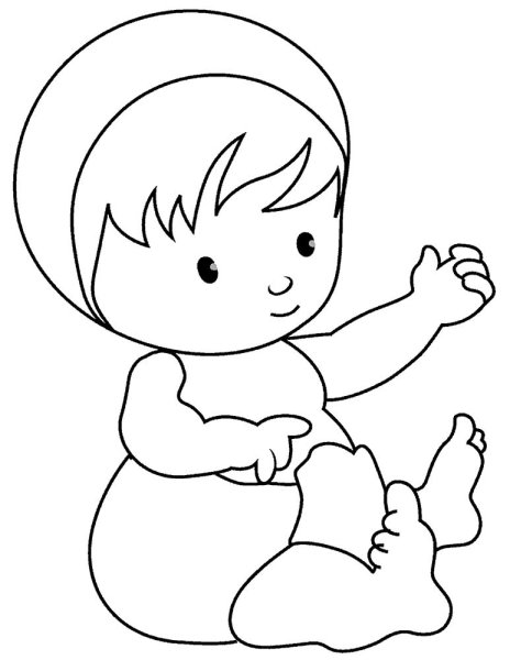 Малыш раскраска для детей