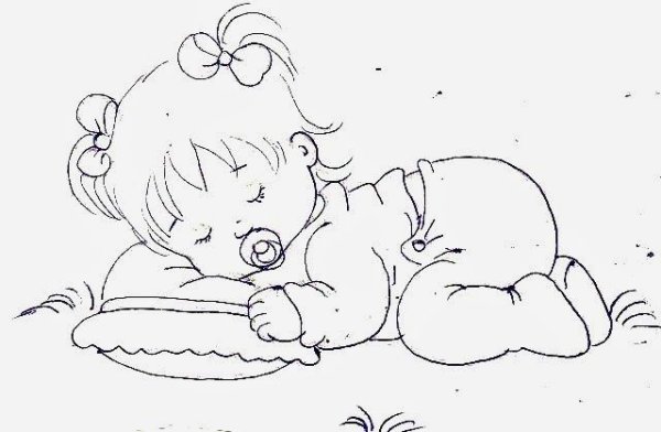 Новорожденный ребенок раскраска