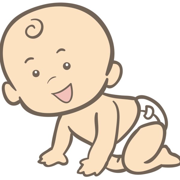 Малыш ползет значок