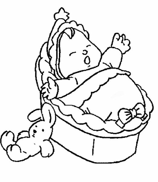 Раскраска младенец