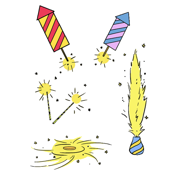 Нарисовать фейерверк