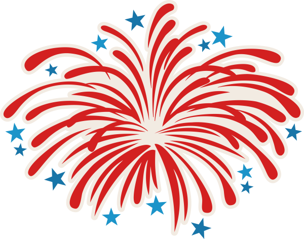 Салют на белом фоне