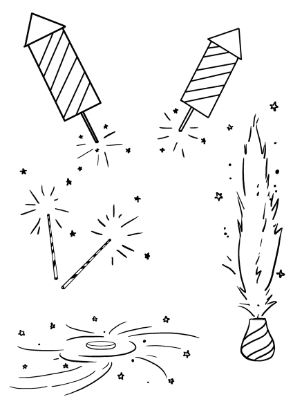 Нарисовать фейерверк