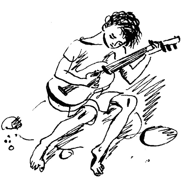 Наброски людей играющих на гитаре