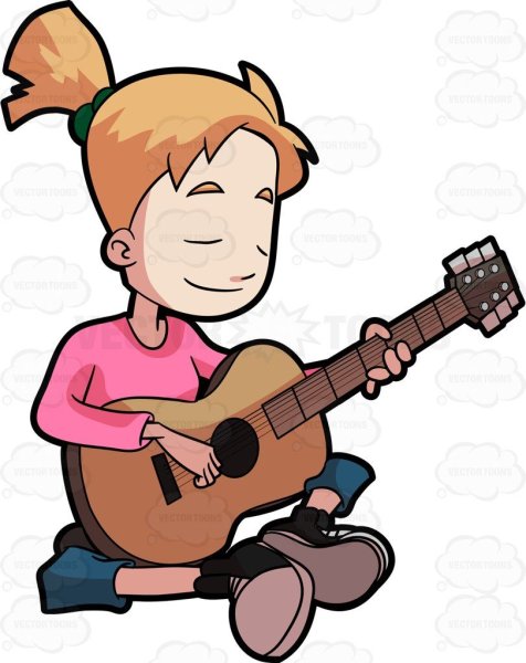 Мультяшка с гитарой