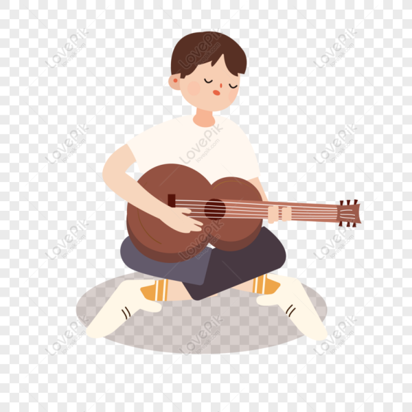 Игра на гитаре вектор