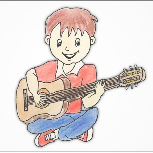 Гитара рисунок для детей