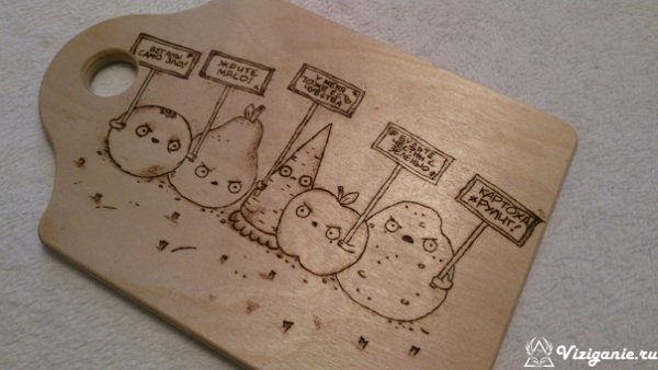 Трафарет для выжигания по дереву на разделочную доску