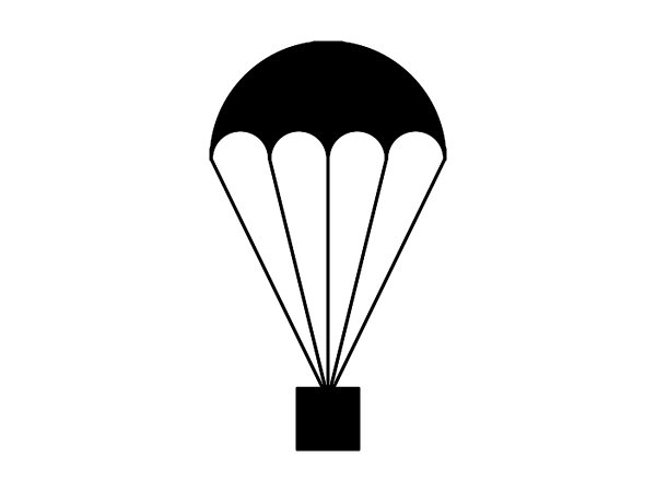Трафарет парашюта